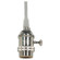 Medium base lampholder; 4pc. Solid brass; prewired; On/Off; Uno ring; 10ft. 18/2 SVT Silver Cord; (27|80/2439)