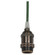 Medium base lampholder; 4pc. Solid brass; prewired; Uno ring; 10ft. 18/2 SVT Dark Green Cord; Dark (27|80/2458)