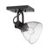 Yep by Golden Lighting Hines 1-light Adjustable Semi-Flush Mount in Matte Black and Seeded Glass (36|3118-1SF BLK-SD)