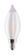 4 Watt CA11 LED Filament; Satin Spun Clear; Candelabra base; 2700K; 120 Volt (27|S11302)