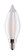 4 Watt CA11 LED Filament; Satin Spun Clear; Candelabra base; 2700K; 120 Volt; Carded (27|S11306)
