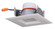7 watt LED Downlight Retrofit; 4 inch square shape; 5000K; 120 volt; White Finish (27|S39759)
