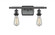Bare Bulb - 2 Light - 16 inch - Matte Black - Bath Vanity Light (3442|516-2W-BK)