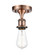 Bare Bulb - 1 Light - 5 inch - Antique Copper - Semi-Flush Mount (3442|516-1C-AC)