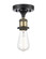 Bare Bulb - 1 Light - 5 inch - Black Antique Brass - Semi-Flush Mount (3442|516-1C-BAB)