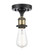 Bare Bulb - 1 Light - 5 inch - Black Antique Brass - Semi-Flush Mount (3442|516-1C-BAB-LED)