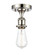 Bare Bulb - 1 Light - 5 inch - Polished Nickel - Semi-Flush Mount (3442|516-1C-PN-LED)