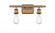 Bare Bulb - 2 Light - 16 inch - Brushed Brass - Bath Vanity Light (3442|516-2W-BB-LED)