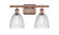 Castile - 2 Light - 16 inch - Antique Copper - Bath Vanity Light (3442|516-2W-AC-G382-LED)