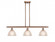 Arietta - 3 Light - 36 inch - Antique Copper - Stem hung - Island Light (3442|516-3I-AC-G422-LED)