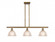 Arietta - 3 Light - 36 inch - Brushed Brass - Stem hung - Island Light (3442|516-3I-BB-G422-LED)