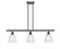 Castile - 3 Light - 36 inch - Matte Black - Stem hung - Island Light (3442|516-3I-BK-G381)