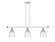 Brookfield - 3 Light - 36 inch - White Polished Chrome - Stem hung - Island Light (3442|516-3I-WPC-G442)