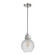 State House 1 Light Clear Cylinder Mini Pendant in Polished Nickel (20|P833PLN1-C)