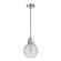 State House 1 Light Clear Cylinder Mini Pendant in Polished Nickel (20|P833PLN1-C)