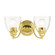 2 Lt Polished Brass Vanity Sconce (108|15132-02)