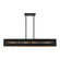 4 Lt Textured Black with Brushed Nickel Accents Linear Chandelier (108|45957-14)