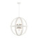6 Lt Textured White with Brushed Nickel Finish Cluster Pendant Chandelier (108|49646-13)
