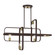 6 Lt Bronze with Antique Brass Accents Linear Chandelier (108|49748-07)