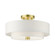 3 Lt Satin Brass Semi Flush (108|51044-12)