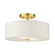 2 Lt Satin Brass Semi Flush (108|51053-12)