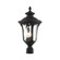 3 Lt Textured Black Outdoor Post Top Lantern (108|7859-14)