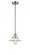 Halophane - 1 Light - 9 inch - Brushed Satin Nickel - Stem Hung - Mini Pendant (3442|201S-SN-G1)