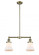 Bellmont - 2 Light - 21 inch - Antique Brass - Stem Hung - Island Light (3442|209-AB-G191-LED)