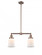 Canton - 2 Light - 21 inch - Antique Copper - Stem Hung - Adjustable Island Light (3442|209-AC-G181)