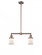 Canton - 2 Light - 21 inch - Antique Copper - Stem Hung - Adjustable Island Light (3442|209-AC-G181S)