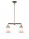 Bellmont - 2 Light - 21 inch - Antique Copper - Stem Hung - Adjustable Island Light (3442|209-AC-G191)