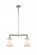 Bellmont - 2 Light - 21 inch - Polished Nickel - Stem Hung - Adjustable Island Light (3442|209-PN-G191-LED)
