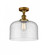 Bell - 1 Light - 12 inch - Brushed Brass - Semi-Flush Mount (3442|517-1CH-BB-G74-L-LED)