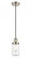 Dover - 1 Light - 5 inch - Brushed Satin Nickel - Cord hung - Mini Pendant (3442|201C-SN-G312-LED)