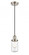 Dover - 1 Light - 5 inch - Brushed Satin Nickel - Cord hung - Mini Pendant (3442|201C-SN-G314)