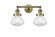 Olean - 2 Light - 17 inch - Antique Brass - Adjustable Bath Vanity Light (3442|208-AB-G322)