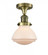Olean - 1 Light - 7 inch - Antique Brass - Semi-Flush Mount (3442|517-1CH-AB-G321-LED)