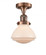 Olean - 1 Light - 7 inch - Antique Copper - Semi-Flush Mount (3442|517-1CH-AC-G321-LED)