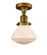 Olean - 1 Light - 7 inch - Brushed Brass - Semi-Flush Mount (3442|517-1CH-BB-G321)