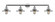 Railroad - 4 Light - 44 inch - Polished Chrome - Adjustable Bath Vanity Light (3442|215-PC-M7)