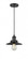 Railroad - 1 Light - 8 inch - Matte Black - Cord hung - Mini Pendant (3442|201C-BK-M6)