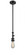 Bare Bulb - 1 Light - 3 inch - Matte Black - Stem Hung - Adjustable Mini Pendant (3442|206-BK)