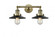 Railroad - 2 Light - 18 inch - Antique Brass - Adjustable Bath Vanity Light (3442|208-AB-M6)