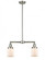 Bell - 2 Light - 21 inch - Brushed Satin Nickel - Stem Hung - Adjustable Island Light (3442|209-SN-G51)