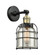 Bell Cage - 1 Light - 6 inch - Black Antique Brass - Semi-Flush Mount (3442|201F-BAB-G58-CE)