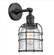 Bell Cage - 1 Light - 6 inch - Matte Black - Semi-Flush Mount (3442|201F-BK-G54-CE-LED)