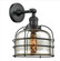 Bell Cage - 1 Light - 9 inch - Matte Black - Semi-Flush Mount (3442|201F-BK-G78-CE-LED)