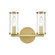 Revolve Clear Glass/Natural Brass 2 Lights Damp-Rated Wall/Vanity Light (7713|WV309022NBCG)