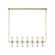 Revolve Clear Glass/Natural Brass 14 Lights Linear Pendant (7713|LP309077NBCG)