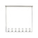 Revolve Clear Glass/Polished Nickel 7 Lights Linear Pendant (7713|LP309007PNCG)